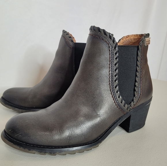 Pikolinos Leather Andorra Chelsie Ankle Pull-On Boot Block Heel - 36 US 5.5/6 - Picture 2 of 16